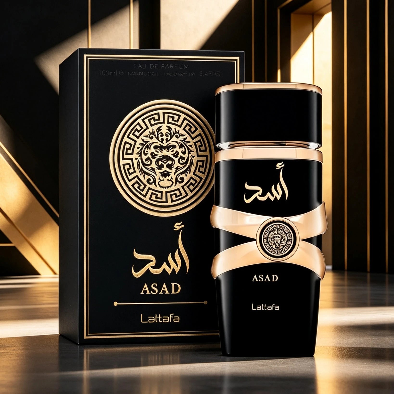 Lattafa Asad Exotic Woody Cedar Eau De Parfum Bold Arabian Masculine Cologne Holiday Surprise Gift For Men