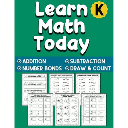 Learn Math Today: Addition And Subtraction Workbook For Kindergarten- Number Bonds Workbook (Paperback) By Elementary Educataion Publishing