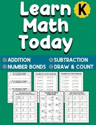 Learn Math Today: Addition And Subtraction Workbook For Kindergarten- Number Bonds Workbook (Paperback) By Elementary Educataion Publishing