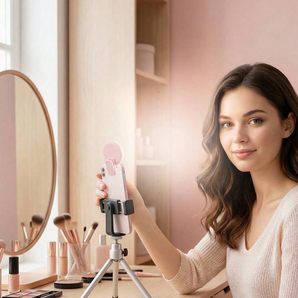 LED Selfie Light, Portable LED Light, Ring Light, Clip-On Fill Light, 3 Lighting Modes, Phone Selfie Light, Makeup Mirror Light, Suitable For Phones And Computers, For Makeup, Zoom Meetings, Live Stre