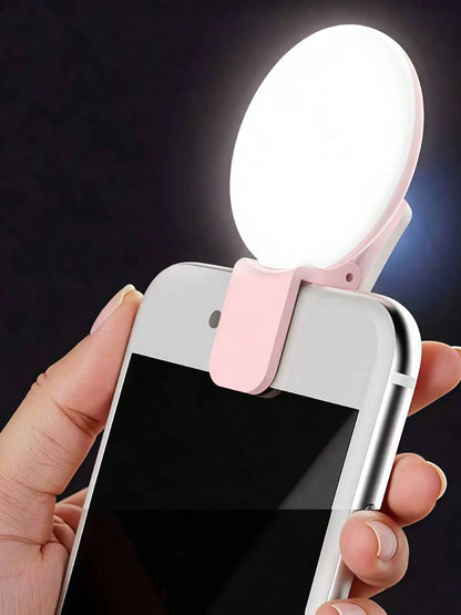 LED Selfie Light, Portable LED Light, Ring Light, Clip-On Fill Light, 3 Lighting Modes, Phone Selfie Light, Makeup Mirror Light, Suitable For Phones And Computers, For Makeup, Zoom Meetings, Live Stre
