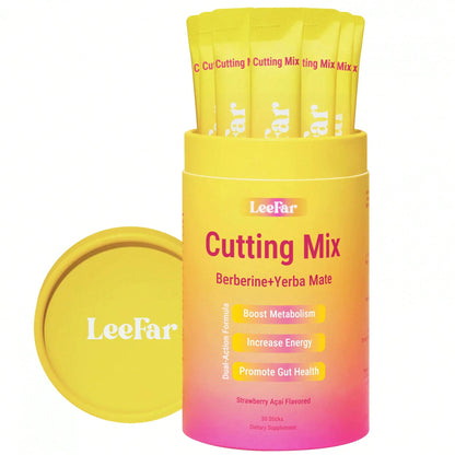 LeeFar Cutting Drink Mix –| Strawberry Açaí Flavor – 30 Servings