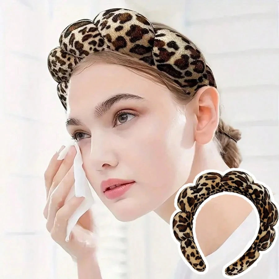 Leopard Print Headband, Makeup Headband, Women's Facial Care Hair Clips, SPA Gift, Party, Casual Outing, Compact & Lightweight, Hair Hoop, Hair Scrunchie