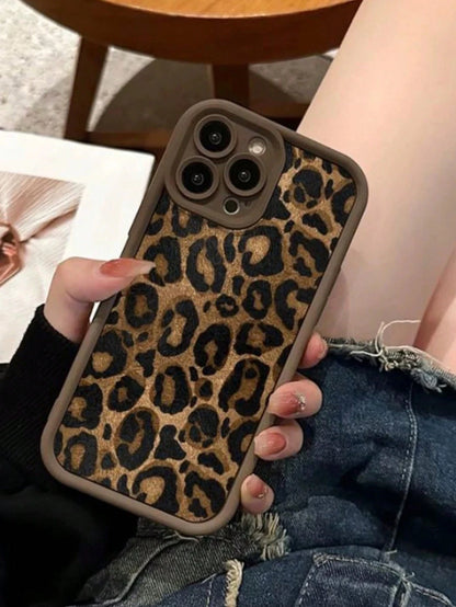 Leopard Print Silicone Shockproof Soft Phone Case, Compatible With IPhone 17 Pro Max/17 Pro/17 Air/17/16 Pro Max/16/16 Pro/16 Plus/16E/15/15 Plus/15 Pro/15 Pro Max/11/12/13/14 Pro Max/XS/XR/11 Pro/11