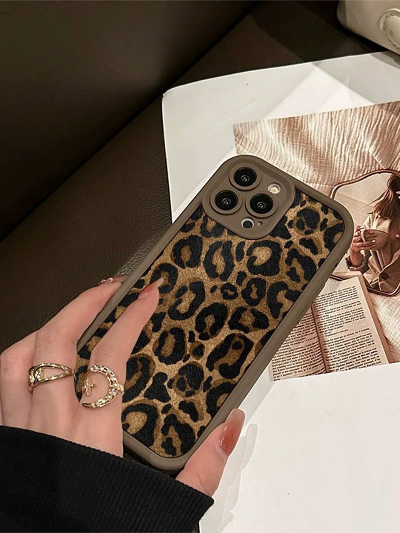 Leopard Print Silicone Shockproof Soft Phone Case, Compatible With IPhone 17 Pro Max/17 Pro/17 Air/17/16 Pro Max/16/16 Pro/16 Plus/16E/15/15 Plus/15 Pro/15 Pro Max/11/12/13/14 Pro Max/XS/XR/11 Pro/11