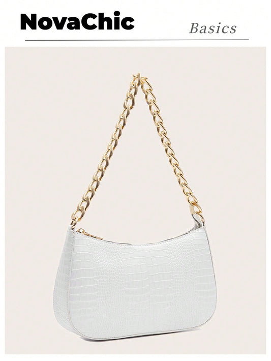 Lightweight,Business Casual Crocodile Embossed Bag For Teen Girls Women College Students,Rookies & White-Collar Workers Perfect For Office,College,Work,Business,Commute,Outdoors, Travel, Outings