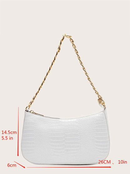 Lightweight,Business Casual Crocodile Embossed Bag For Teen Girls Women College Students,Rookies & White-Collar Workers Perfect For Office,College,Work,Business,Commute,Outdoors, Travel, Outings