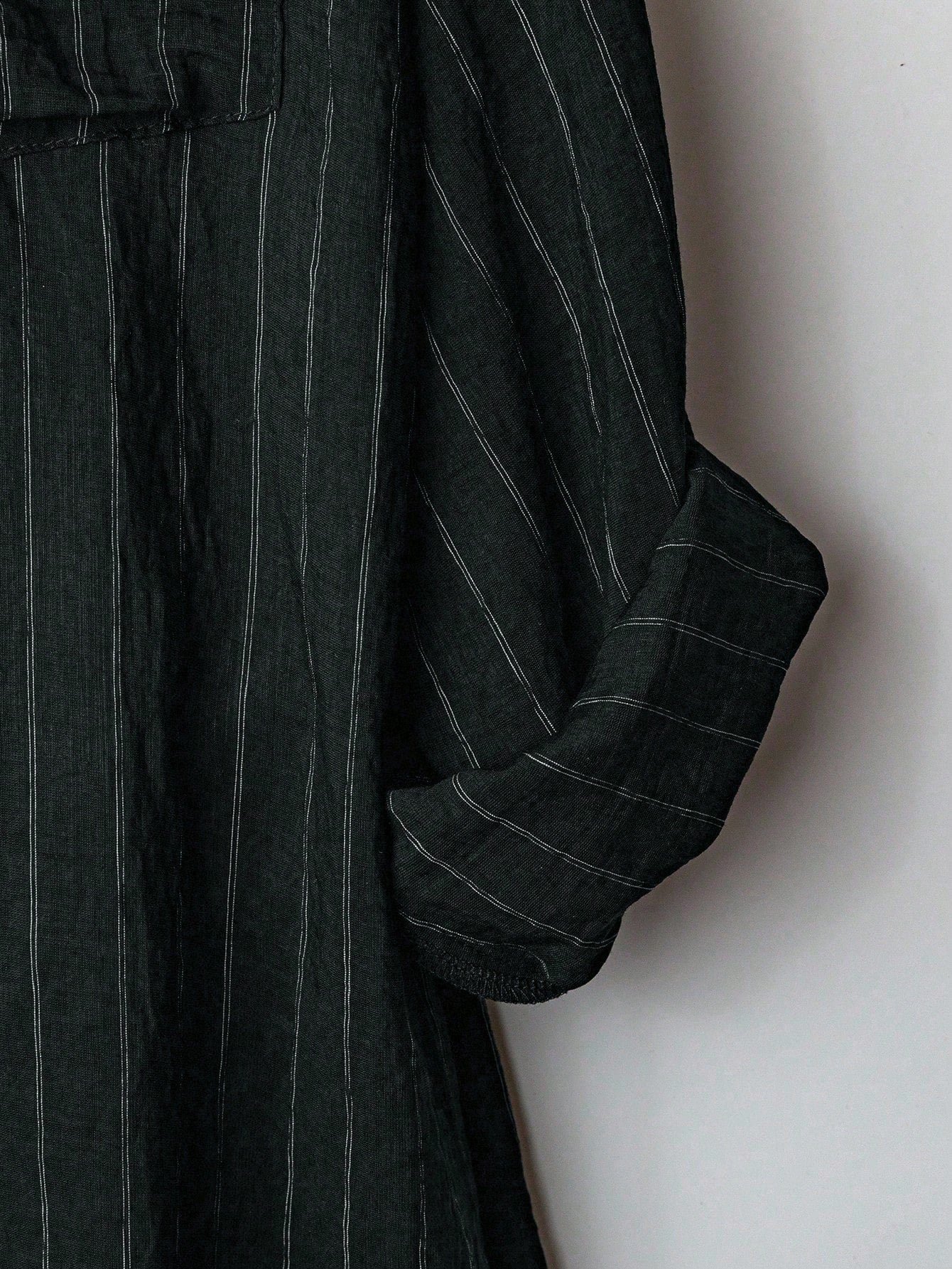 Linhara Plus Size Striped Loose Casual Long Sleeve Shirt Fall Cloth For Women