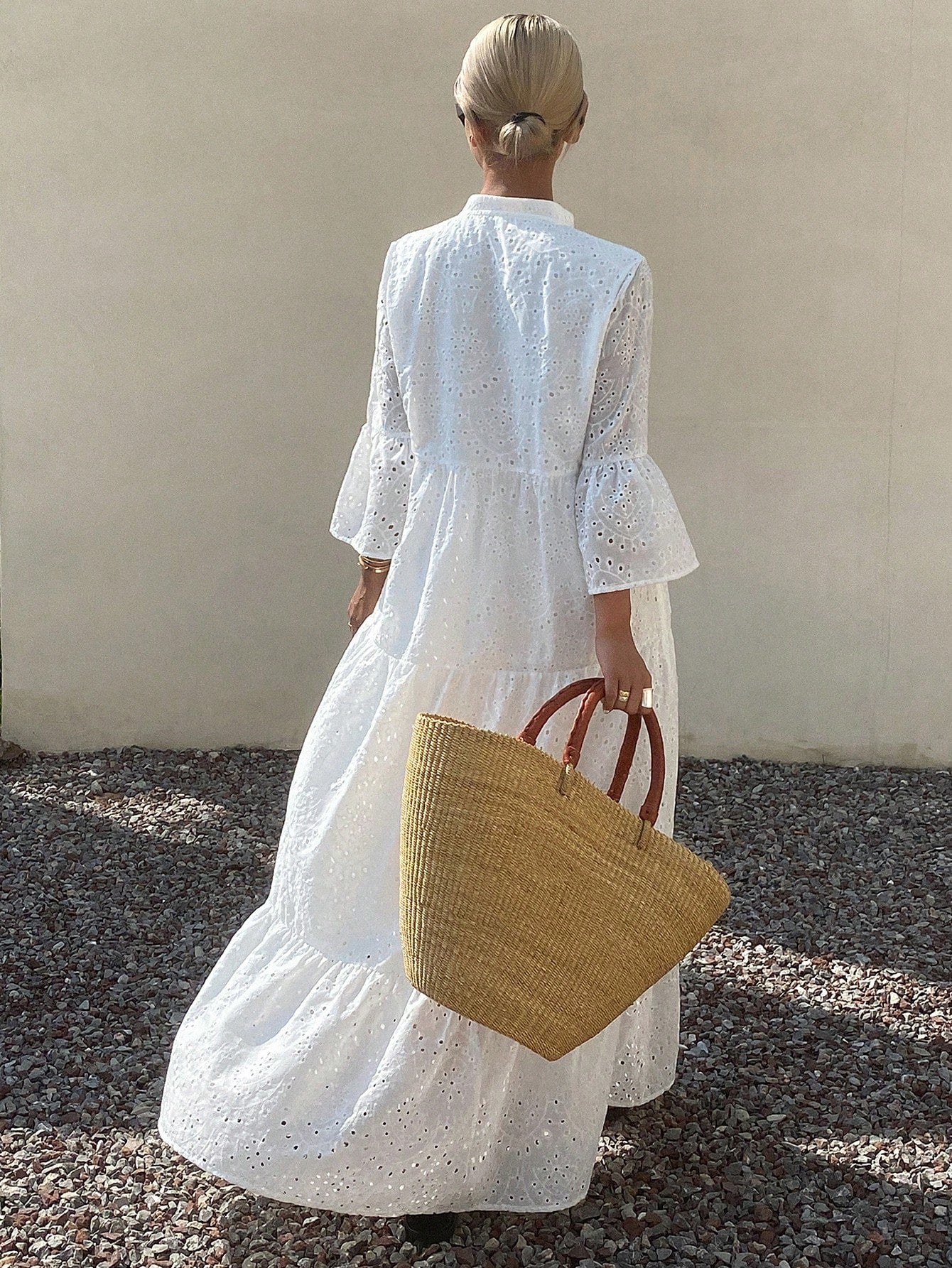Livesso Summer New Loose Casual Vacation Style Women's Midi Dress