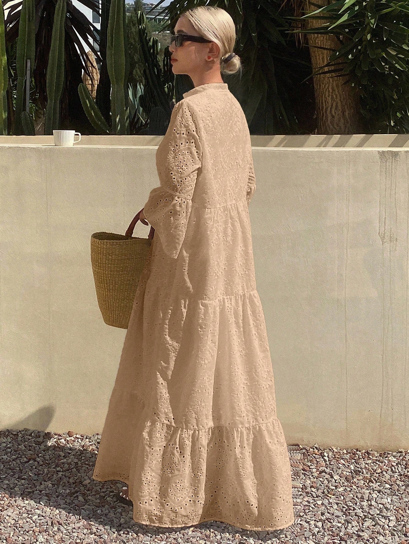 Livesso Summer New Loose Casual Vacation Style Women's Midi Dress