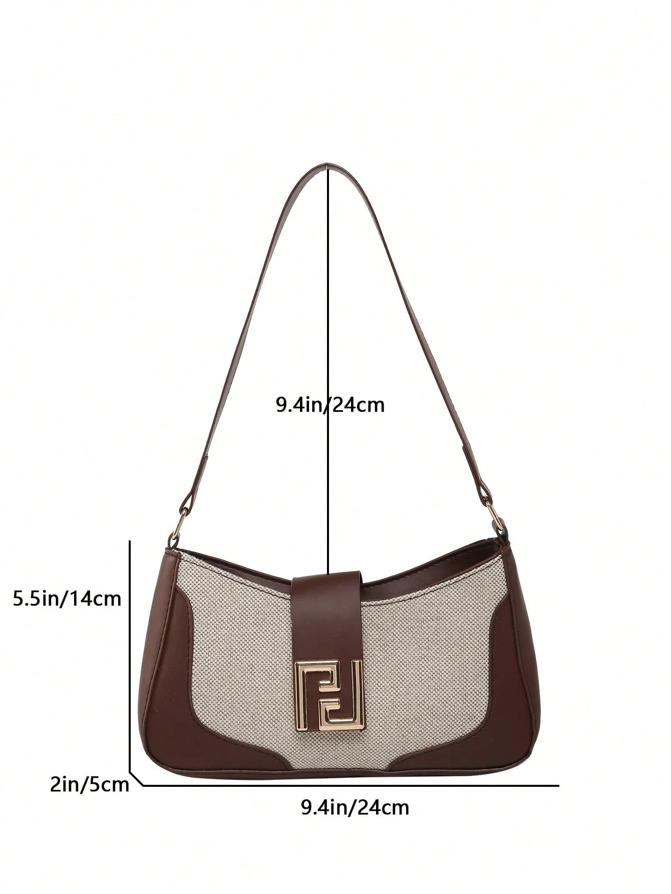 Livesso Women's Fashion Casual Commuter Shoulder Bag, Colorblock Design, Portable Crossbody Bag Suitable For Dates, Shopping, Gifts