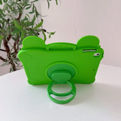 Lolla 1pc Cute Frog Protective Case Compatible With 7/8/9/Air 5/4/3/9th Gen 10.2/Pro 11/Mini 7/Air 6//A7/8/9 Full Coverage Silicone Tablet Shell, Aesthetic, Back To School
