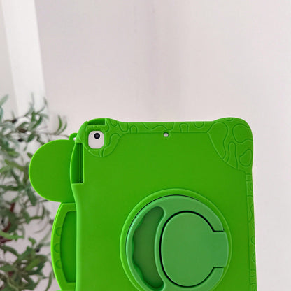 Lolla 1pc Cute Frog Protective Case Compatible With 7/8/9/Air 5/4/3/9th Gen 10.2/Pro 11/Mini 7/Air 6//A7/8/9 Full Coverage Silicone Tablet Shell, Aesthetic, Back To School