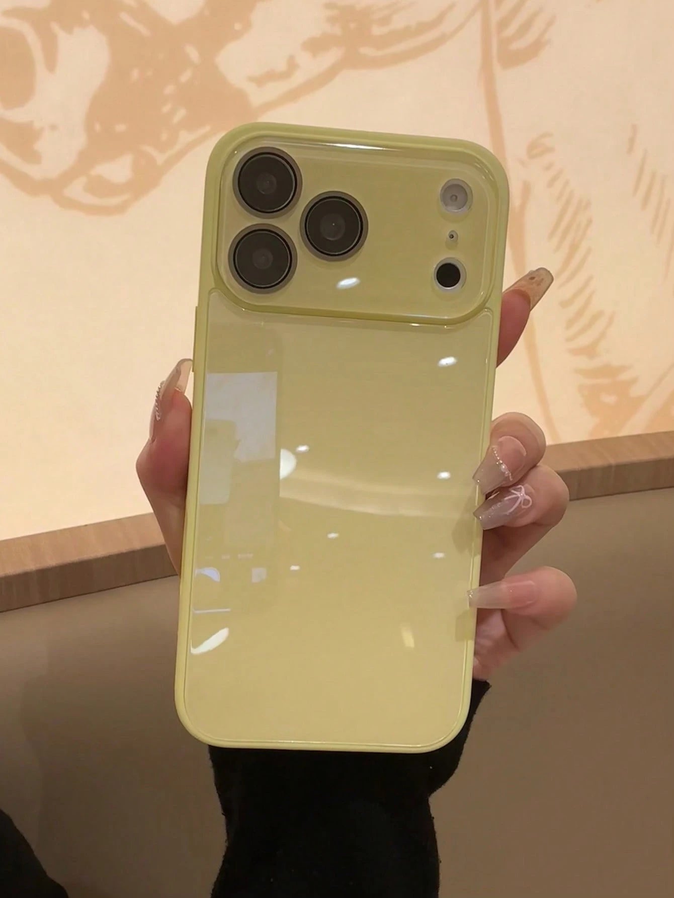 Luxury Glossy Glass Phone Case Compatible With IPhone 17 Pro Max, 16, 15, 14, 13, 12, 11 Pro Max, Lens Protection, Minimalist Solid Color, Cute, Elegant Phone Case Compatible With IPhone 17 Pro Max, 1