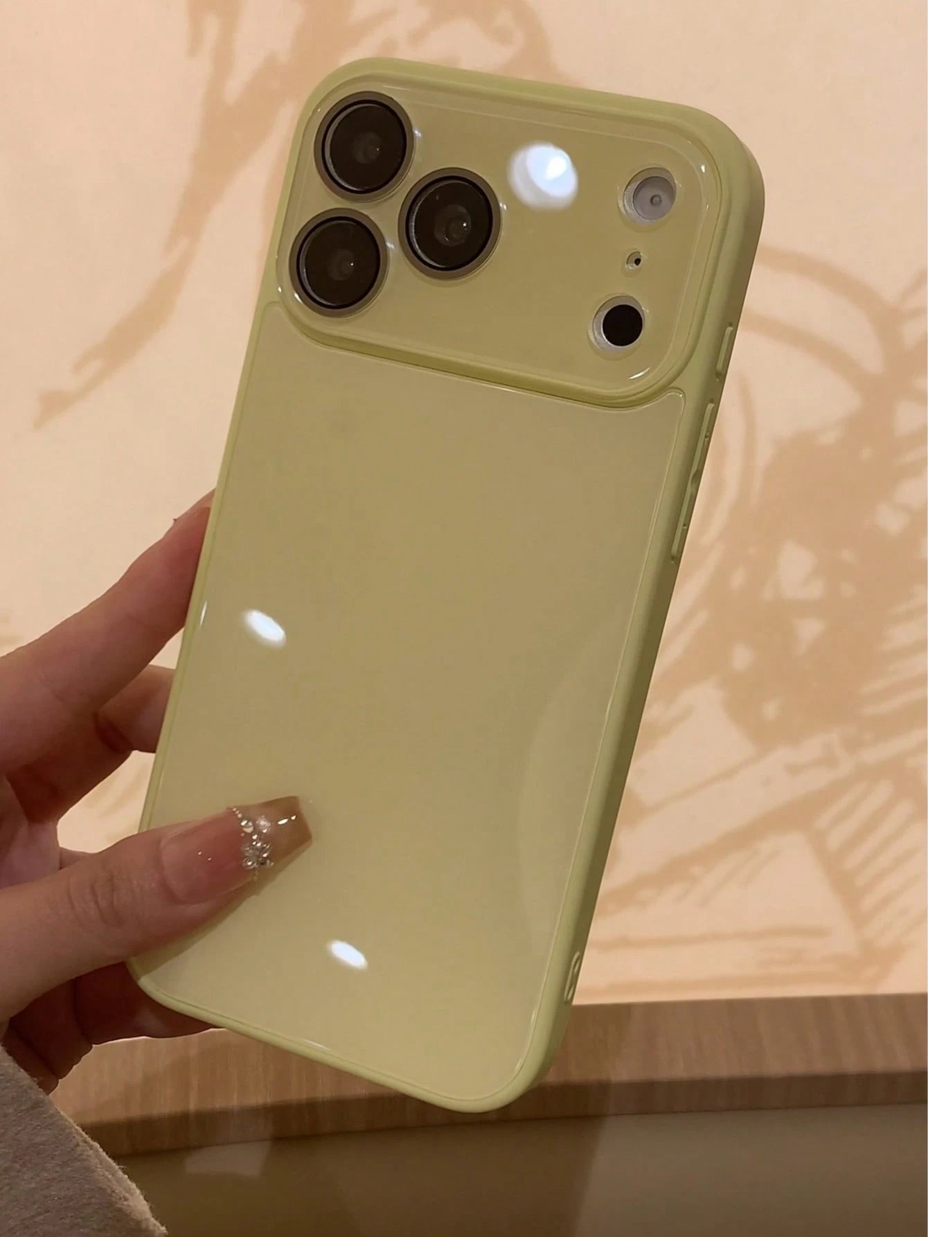 Luxury Glossy Glass Phone Case Compatible With IPhone 17 Pro Max, 16, 15, 14, 13, 12, 11 Pro Max, Lens Protection, Minimalist Solid Color, Cute, Elegant Phone Case Compatible With IPhone 17 Pro Max, 1