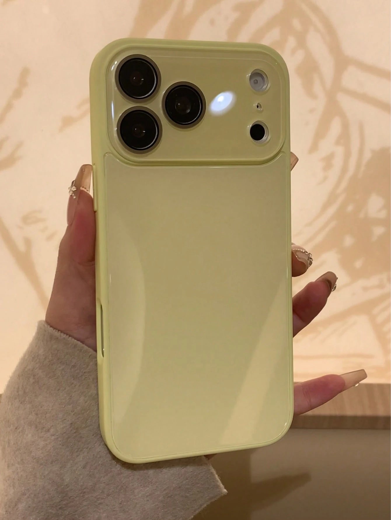 Luxury Glossy Glass Phone Case Compatible With IPhone 17 Pro Max, 16, 15, 14, 13, 12, 11 Pro Max, Lens Protection, Minimalist Solid Color, Cute, Elegant Phone Case Compatible With IPhone 17 Pro Max, 1