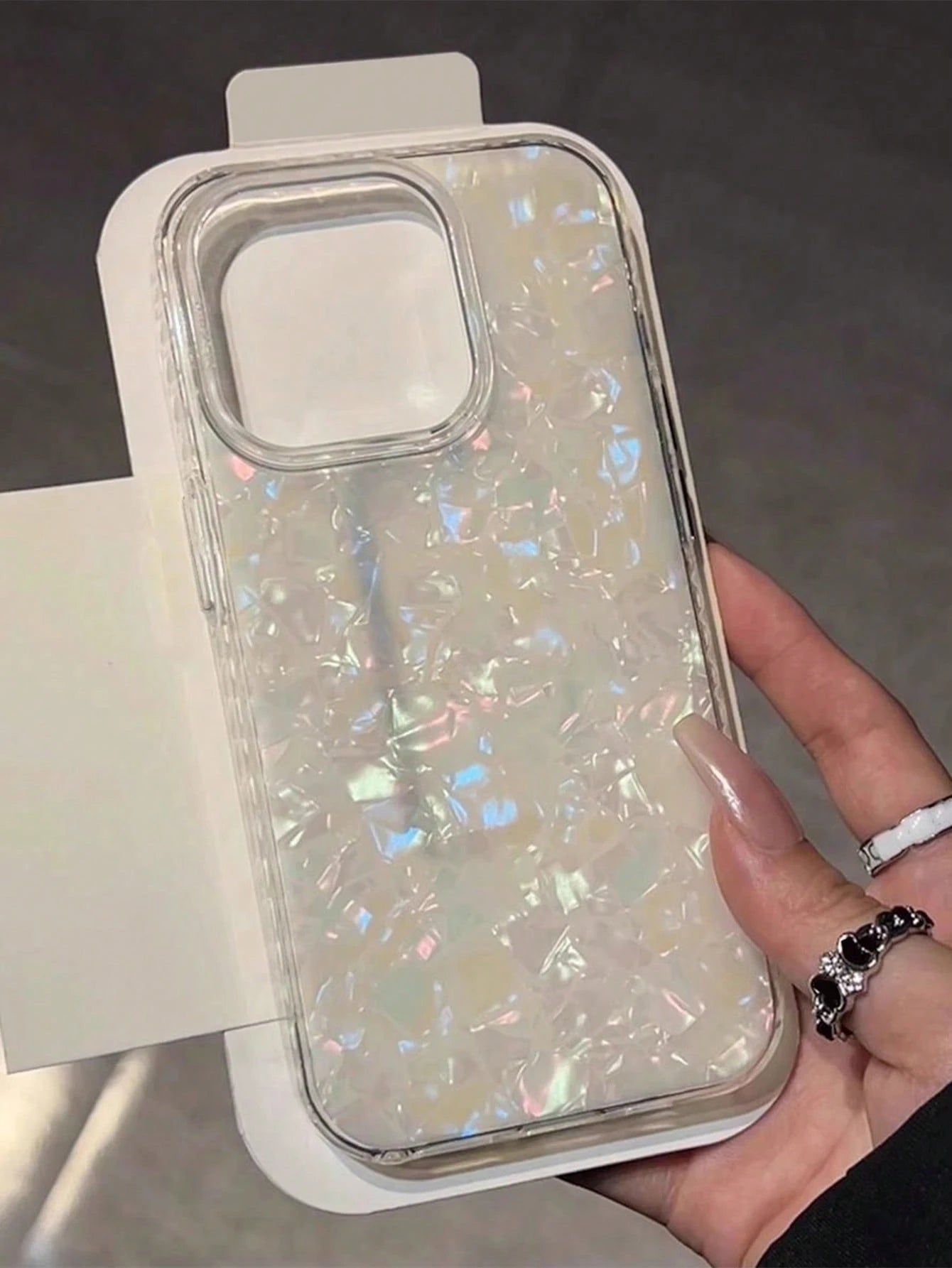 Luxury Laser Aurora Shell Pattern Phone Case, Compatible With IPhone 17 Pro Max, 17 Pro, 16 Pro Max, 15, 14 Pro, 13, 12 Pro, 14, 16 Plus, 17 Air, 11, 13, Shock-Resistant Protective Frame
