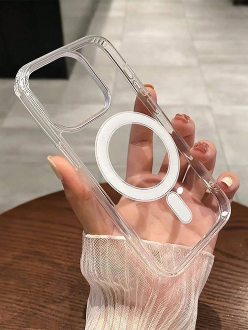 Luxury Magnetic Transparent Acrylic Wireless Charging Protective Case, Compatible With IP17Promax/ 16promax/17pro/17/16 15 14 13 12 11 7/8/SE2/SE3 13 12 16 15 14 7/8 Plus 16 15 14 13 12 11 Pro 16 15 1
