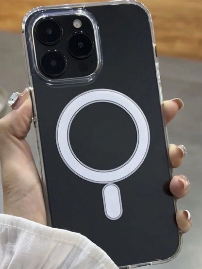 Luxury Magnetic Transparent Acrylic Wireless Charging Protective Case, Compatible With IP17Promax/ 16promax/17pro/17/16 15 14 13 12 11 7/8/SE2/SE3 13 12 16 15 14 7/8 Plus 16 15 14 13 12 11 Pro 16 15 1