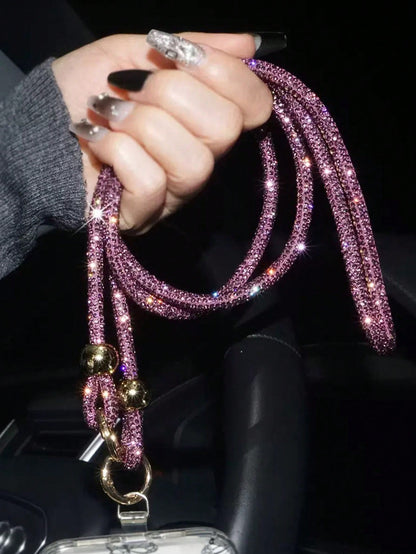 Luxury Rhinestone Lanyard, Long Crossbody Phone Strap, Can Be Used As Shoulder Or Backpack Hanger, Bag Decor Phone Cord
