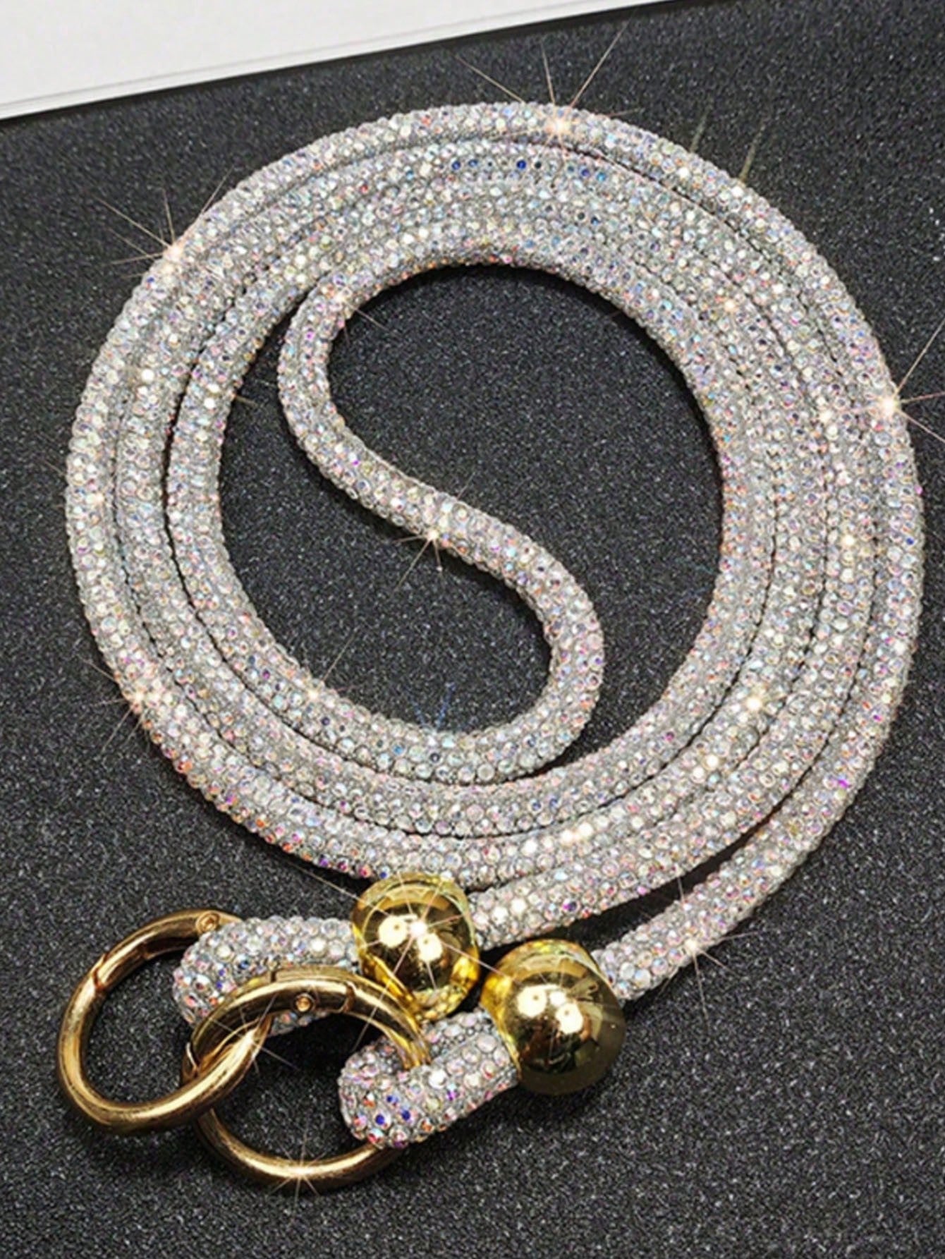 Luxury Rhinestone Lanyard, Long Crossbody Phone Strap, Can Be Used As Shoulder Or Backpack Hanger, Bag Decor Phone Cord