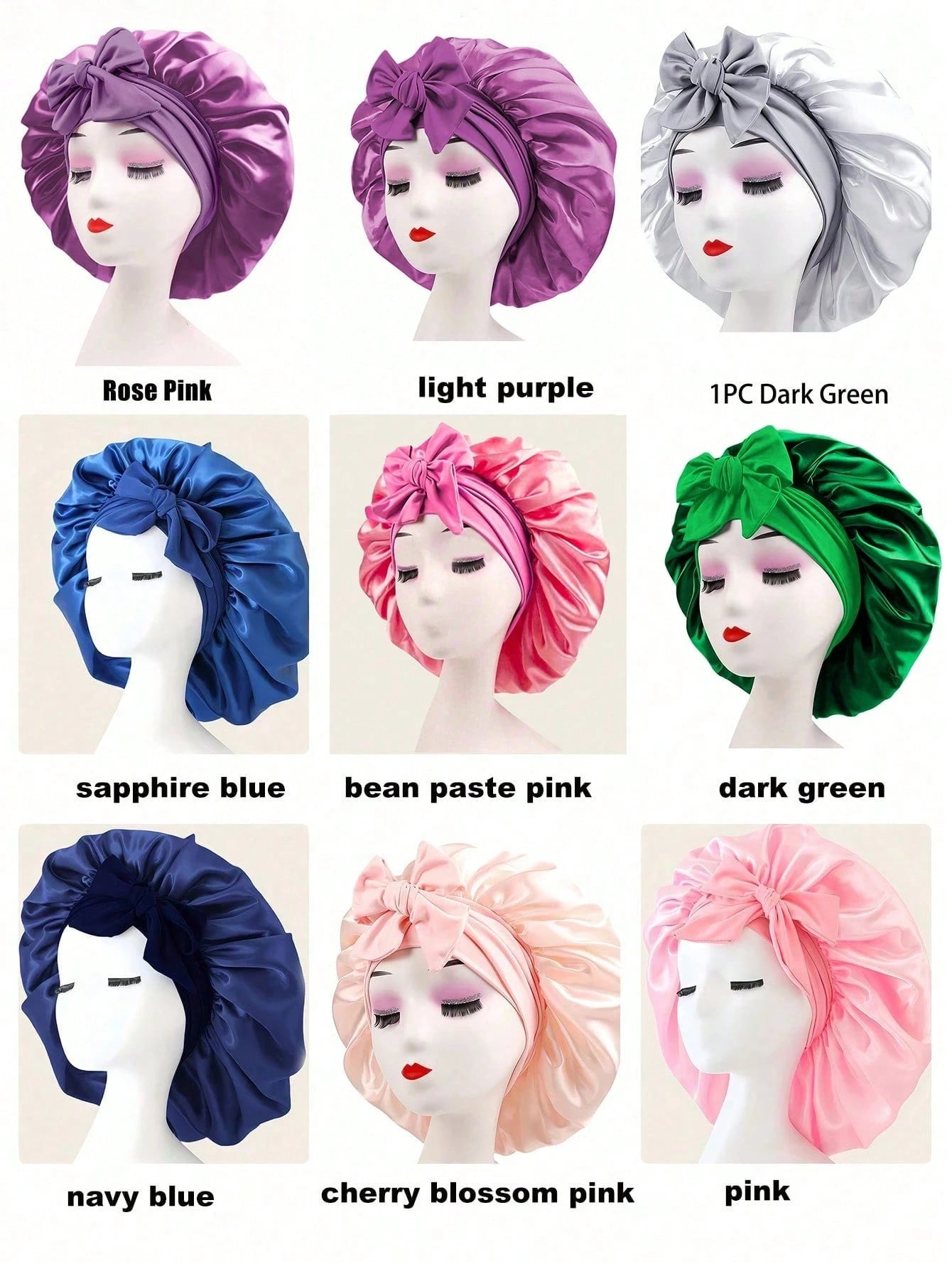 Luxury Satin Silk Headscarf With Adjustable Tie, Lightweight Hair Protection Cap, Suitable For All-Night Wear, Comfortable Hair Care And Washing, Unisex Bowknot Faux Silk Wide-Brim Sleep Cap Headscarf