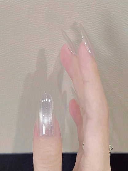 LYTTOA 10ml Light Blue Sayram Lake Cat Eye Nail Gel, Clear Shimmer Soak Off UV Gel Polish