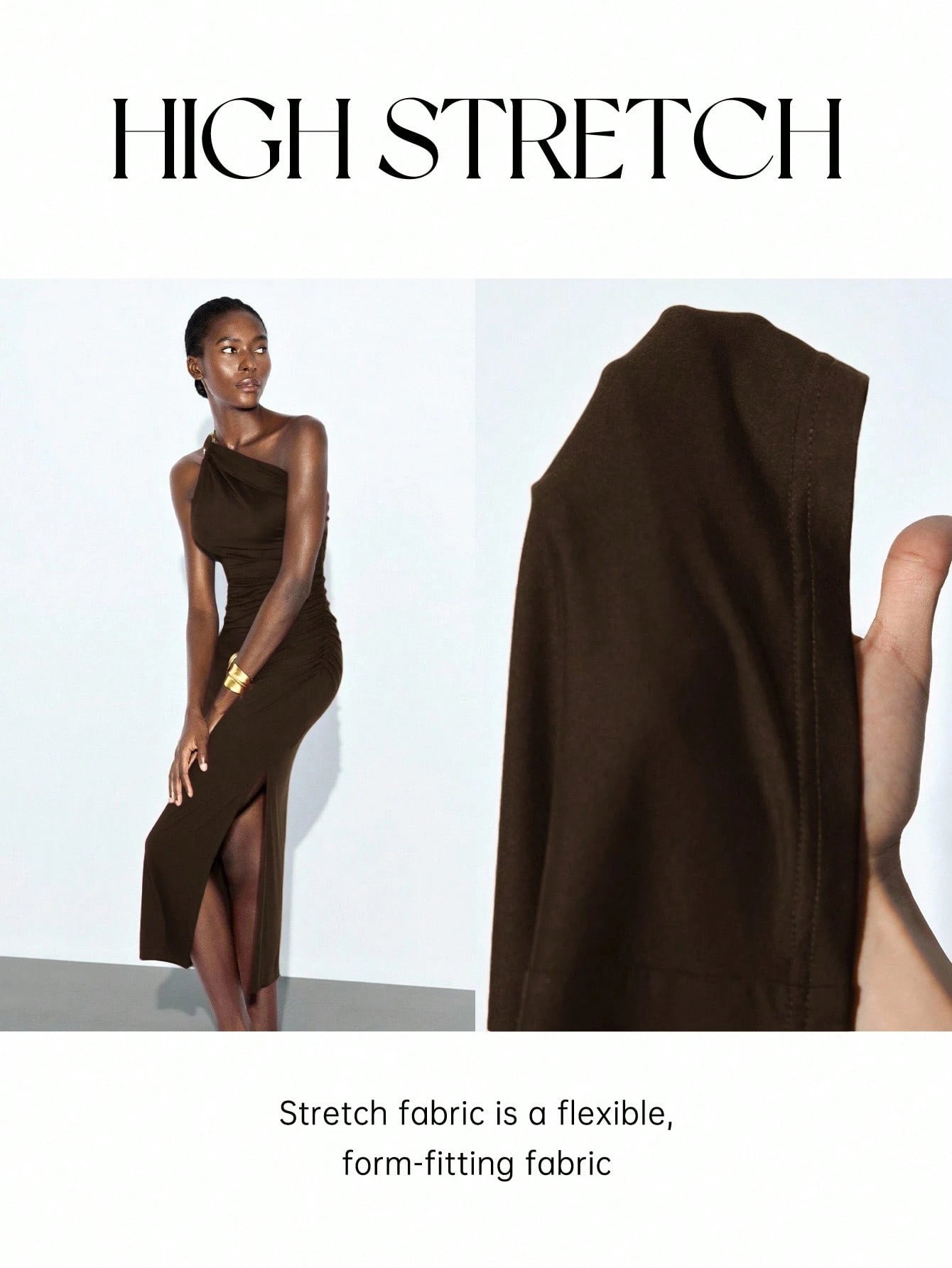 Maija Dark Brown Summer Sexy Elegant Date Party Rave Night Night Out Women's Backless Halter Flowy Midi Dress Beach Wedding Guest Country Concert Outfit