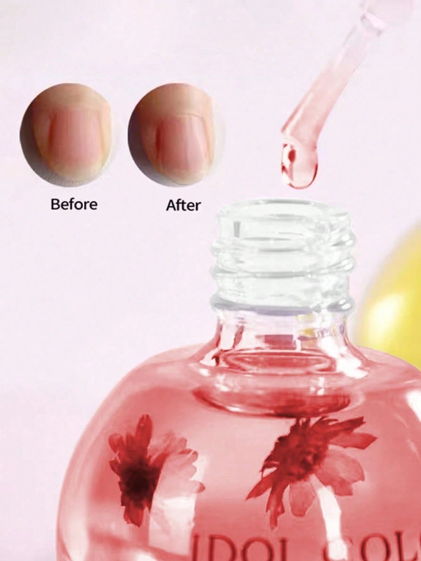 MAOMIA Dry Flower Cuticle Oil, Nail & Cuticle Protector With Flower Fragrance, Moisturizing & Nourishing For Stronger And Brighter Nails