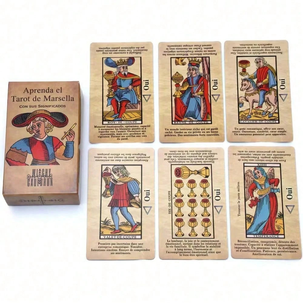 Marseille Tarot Beginner's Guide (Spanish Version) With Illustrations And Easy To Understand Text, Teaching You How To Interpret Classic Marseille Tarot Cards, Collecting Exquisite Artworks, Enhancing