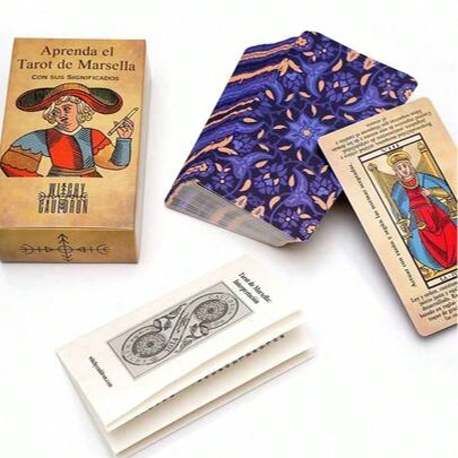 Marseille Tarot Beginner's Guide (Spanish Version) With Illustrations And Easy To Understand Text, Teaching You How To Interpret Classic Marseille Tarot Cards, Collecting Exquisite Artworks, Enhancing