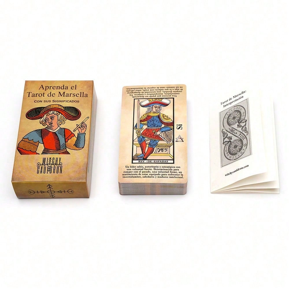 Marseille Tarot Beginner's Guide (Spanish Version) With Illustrations And Easy To Understand Text, Teaching You How To Interpret Classic Marseille Tarot Cards, Collecting Exquisite Artworks, Enhancing