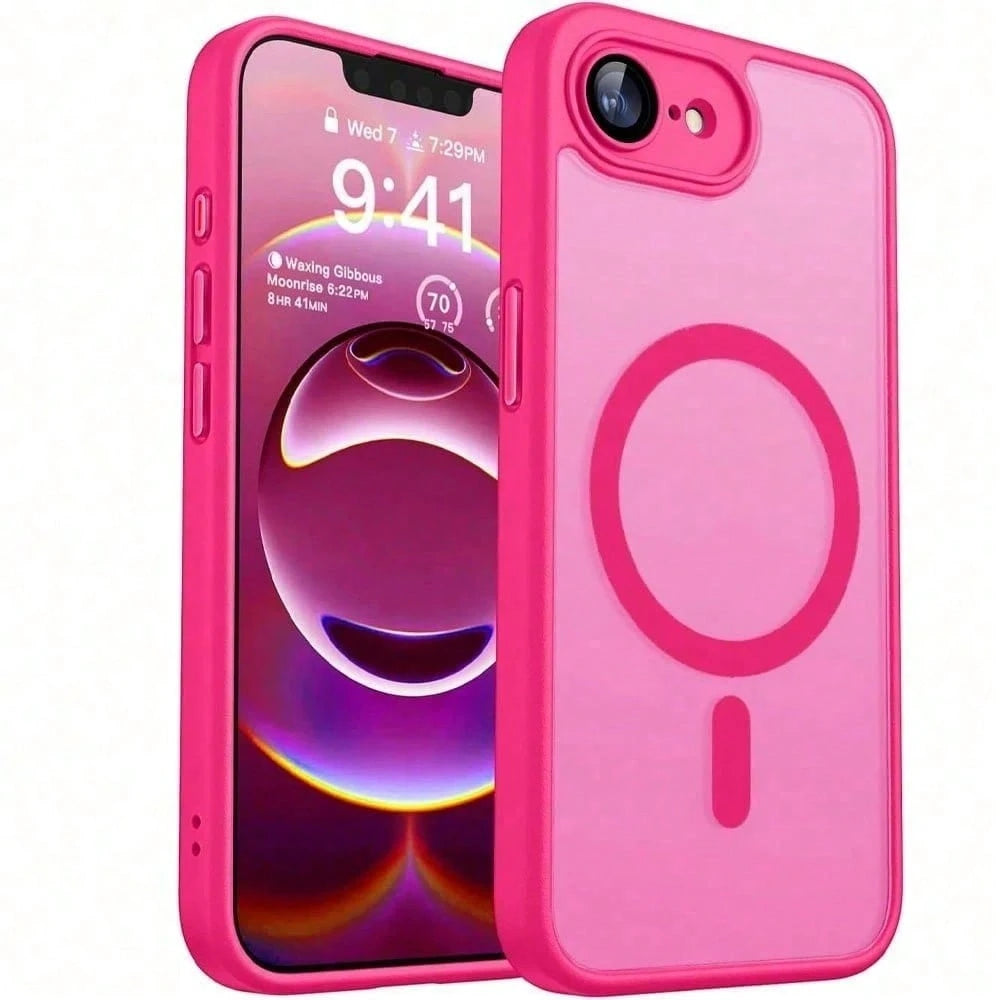 Matte Translucent Magnetic Phone Case Compatible With 17E 16E 17 Air 16 15 14 13 12 11 Plus Pro Max Camera Protection Shockproof ShellMade With An Friendly Antibacterial Coating, It's The Perfect Gif
