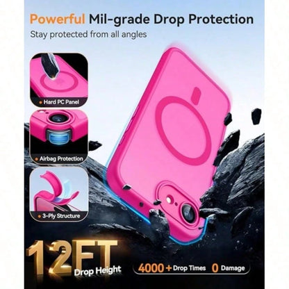 Matte Translucent Magnetic Phone Case Compatible With 17E 16E 17 Air 16 15 14 13 12 11 Plus Pro Max Camera Protection Shockproof ShellMade With An Friendly Antibacterial Coating, It's The Perfect Gif