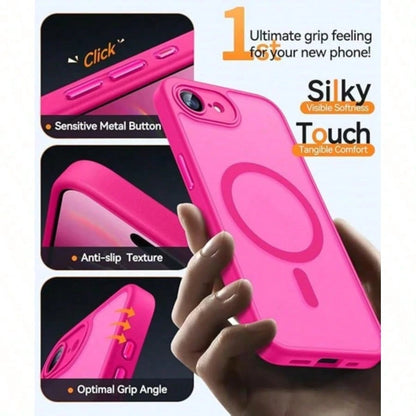 Matte Translucent Magnetic Phone Case Compatible With 17E 16E 17 Air 16 15 14 13 12 11 Plus Pro Max Camera Protection Shockproof ShellMade With An Friendly Antibacterial Coating, It's The Perfect Gif