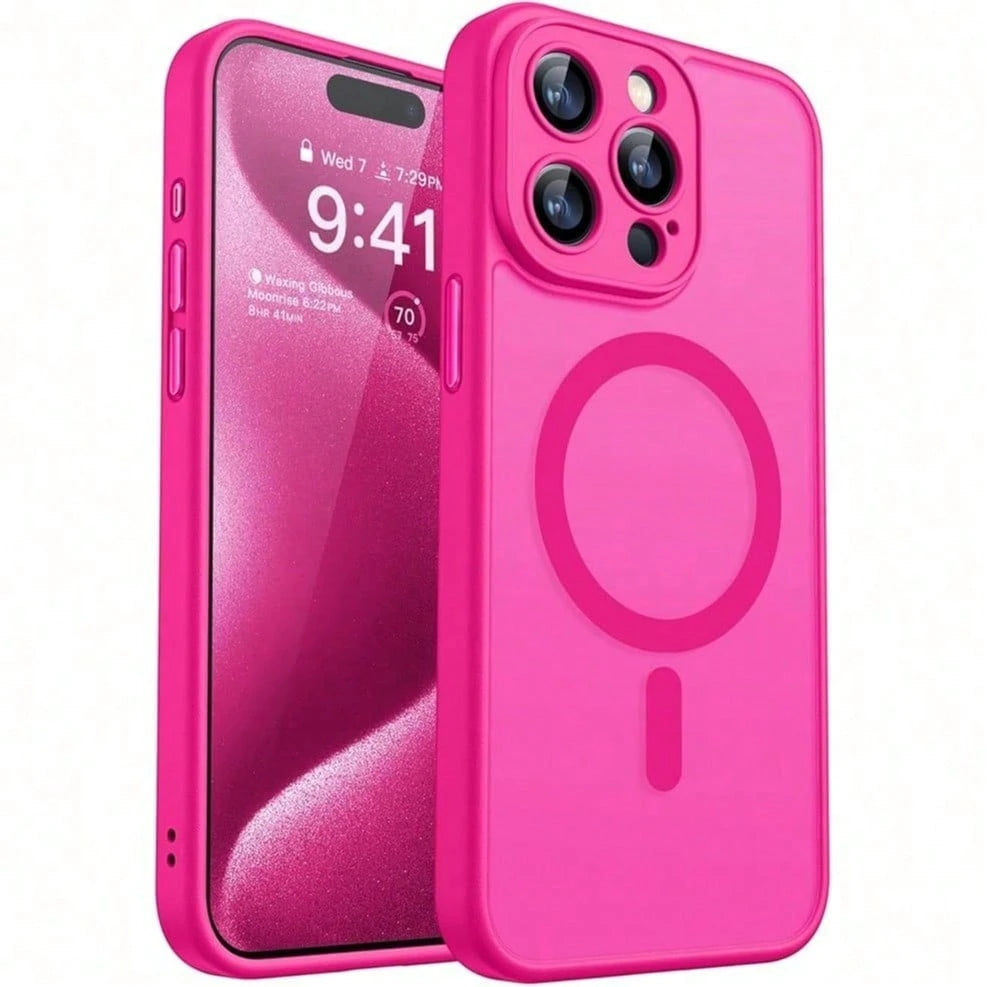 Matte Translucent Magnetic Phone Case Compatible With 17E 16E 17 Air 16 15 14 13 12 11 Plus Pro Max Camera Protection Shockproof ShellMade With An Friendly Antibacterial Coating, It's The Perfect Gif