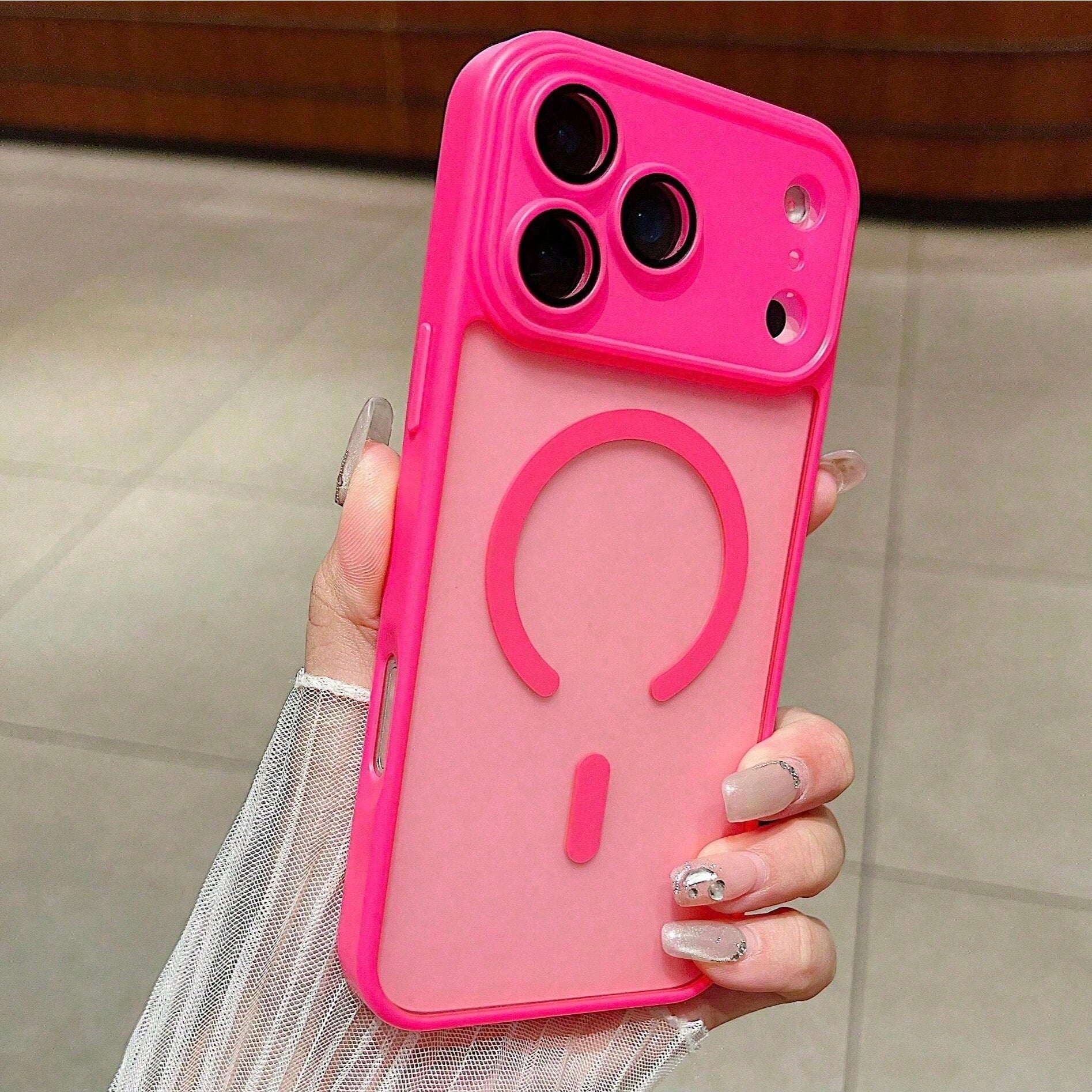 Matte Translucent Magnetic Phone Case Compatible With 17E 16E 17 Air 16 15 14 13 12 11 Plus Pro Max Camera Protection Shockproof ShellMade With An Friendly Antibacterial Coating, It's The Perfect Gif