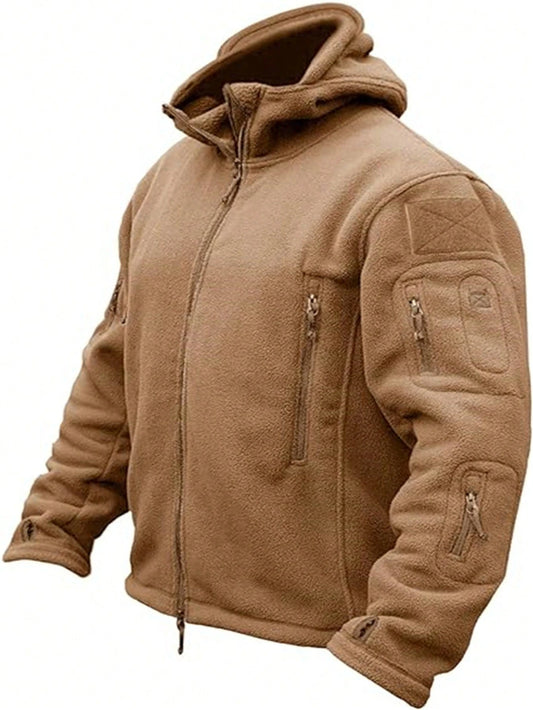 Men's Military Tactical Sports Warm Woolen Hooded Outdoor Adventure Jacket Jacket
