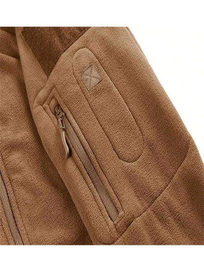 Men's Military Tactical Sports Warm Woolen Hooded Outdoor Adventure Jacket Jacket