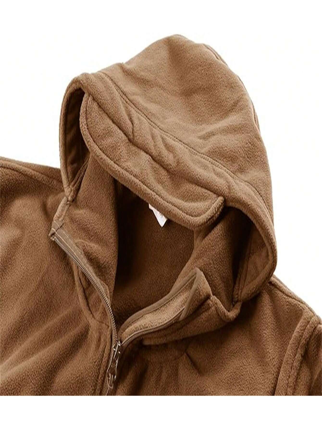 Men's Military Tactical Sports Warm Woolen Hooded Outdoor Adventure Jacket Jacket
