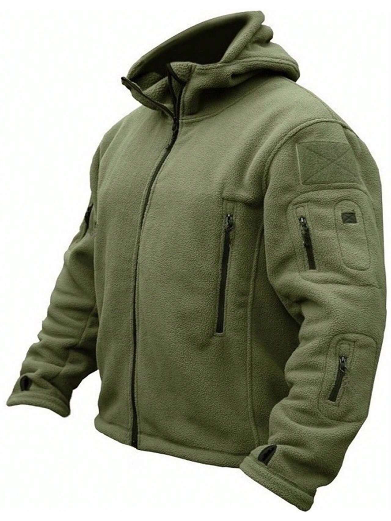 Men's Military Tactical Sports Warm Woolen Hooded Outdoor Adventure Jacket Jacket