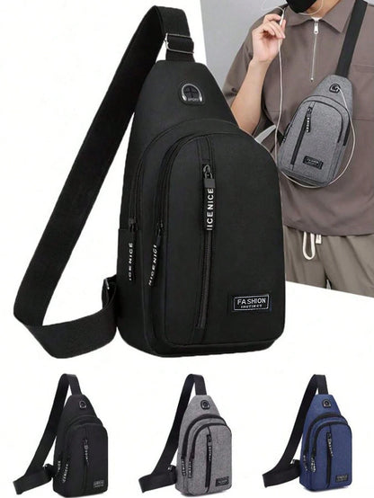 Men's Shoulder Bag, Father's Day Gift, Multi-Function Hiking Chest Bag, Lightweight Shoulder Backpack, Fun Gift Side Bag Hiking Accessory,Fathers Day Gift,City Bag