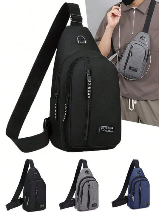 Men's Shoulder Bag, Father's Day Gift, Multi-Function Hiking Chest Bag, Lightweight Shoulder Backpack, Fun Gift Side Bag Hiking Accessory,Fathers Day Gift,City Bag