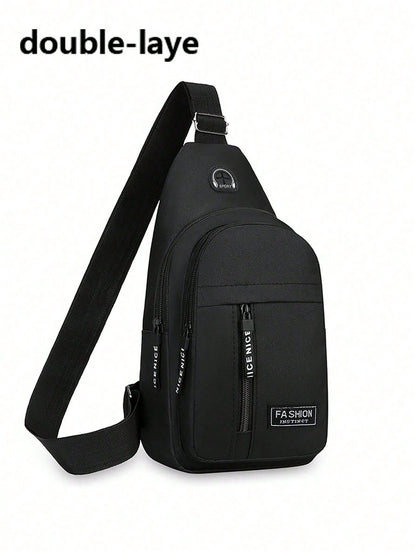 Men's Shoulder Bag, Father's Day Gift, Multi-Function Hiking Chest Bag, Lightweight Shoulder Backpack, Fun Gift Side Bag Hiking Accessory,Fathers Day Gift,City Bag