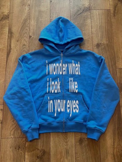 Men's Sweater Zipper Musician Print Hoodie New Sweater Loose Coat