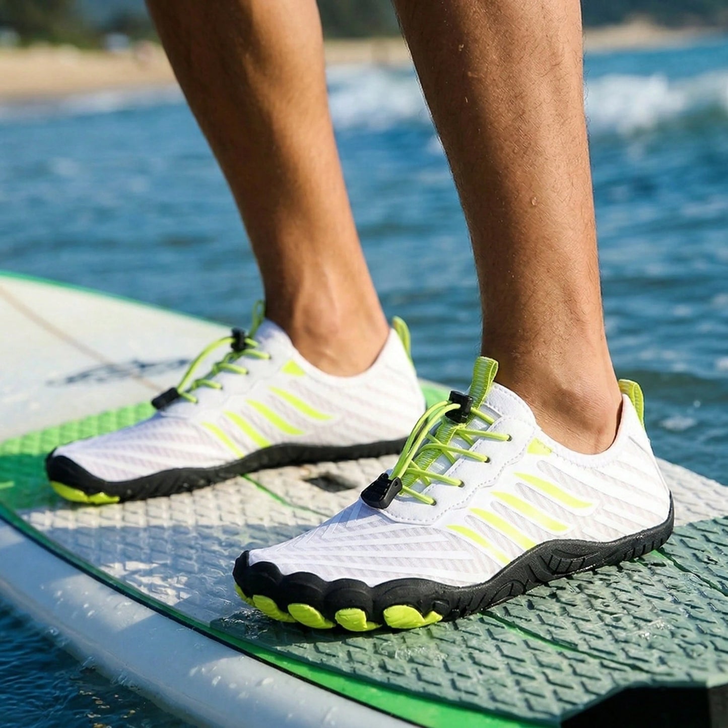 Mens Water Shoes Non-Slip Wading Aqua Shoes Light Weight Beach Sport Sneakers For Swim Gym