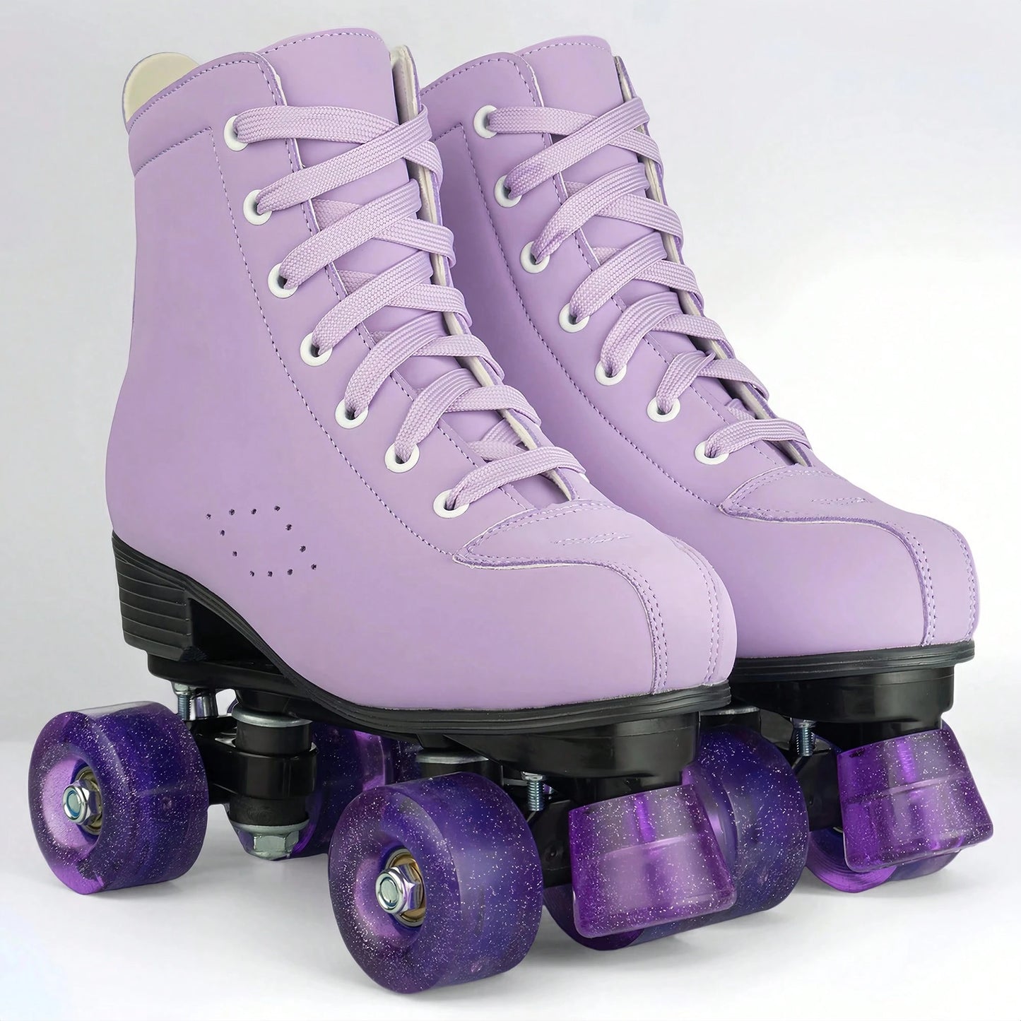 Milky Way Men's And Women's Roller Skates, Comfortable PU Leather High-Top Adult Roller Skates, Four-Wheeled Roller Skates Neutral Model, Beginner Outdoor Indoor Applicable