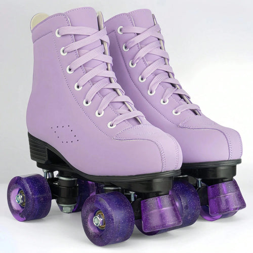 Milky Way Men's And Women's Roller Skates, Comfortable PU Leather High-Top Adult Roller Skates, Four-Wheeled Roller Skates Neutral Model, Beginner Outdoor Indoor Applicable