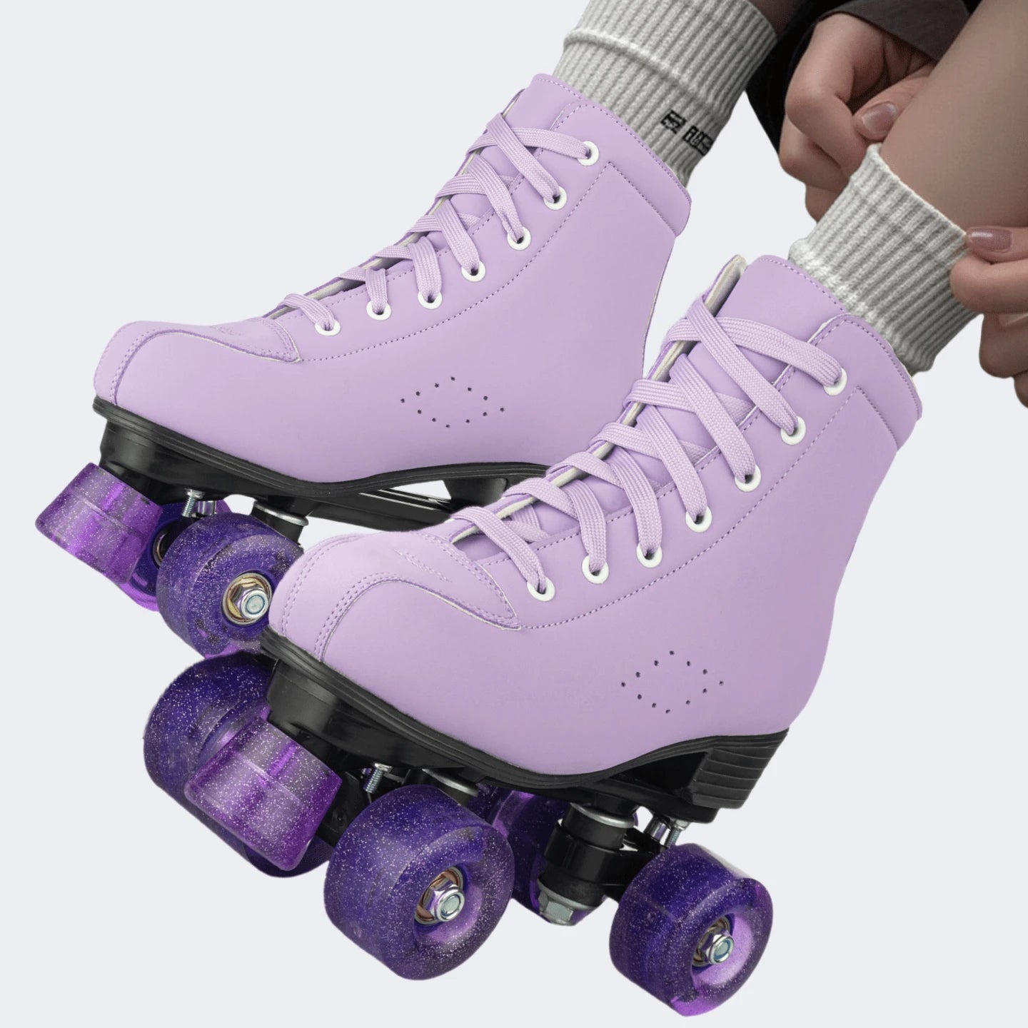 Milky Way Men's And Women's Roller Skates, Comfortable PU Leather High-Top Adult Roller Skates, Four-Wheeled Roller Skates Neutral Model, Beginner Outdoor Indoor Applicable