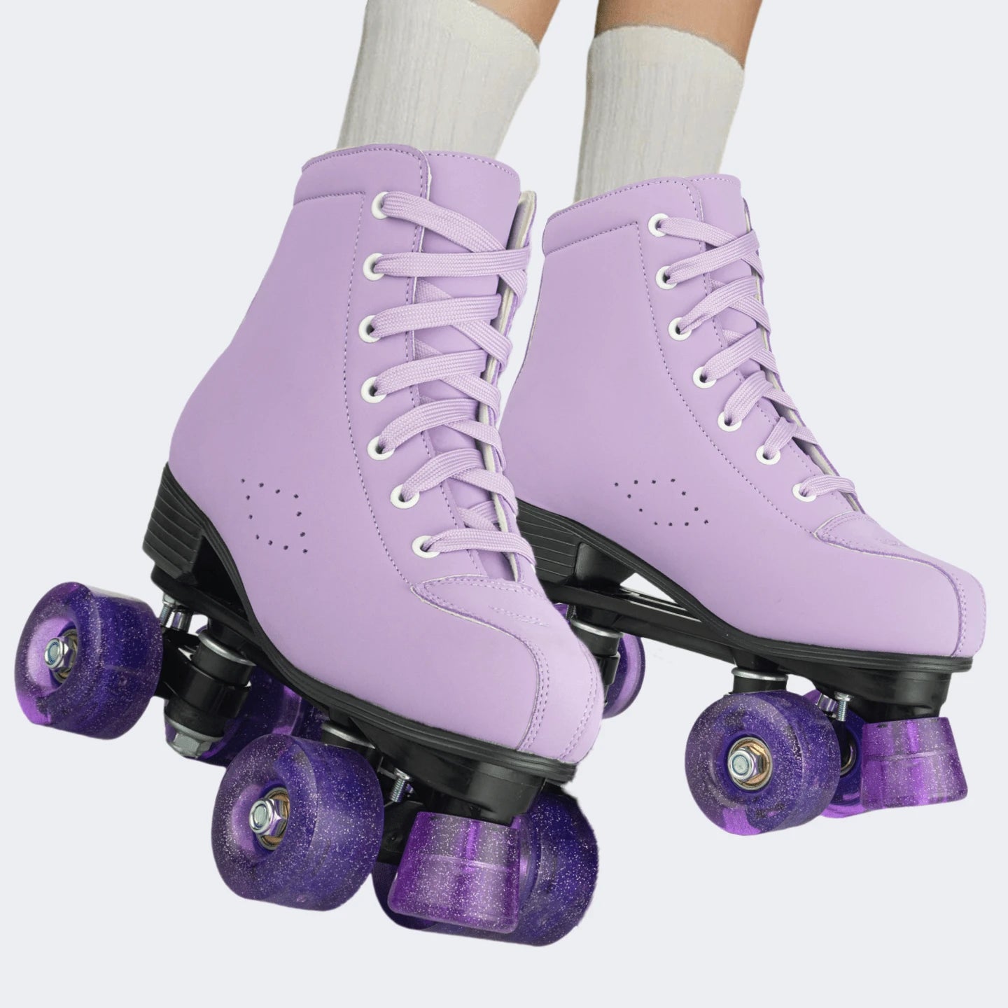Milky Way Men's And Women's Roller Skates, Comfortable PU Leather High-Top Adult Roller Skates, Four-Wheeled Roller Skates Neutral Model, Beginner Outdoor Indoor Applicable